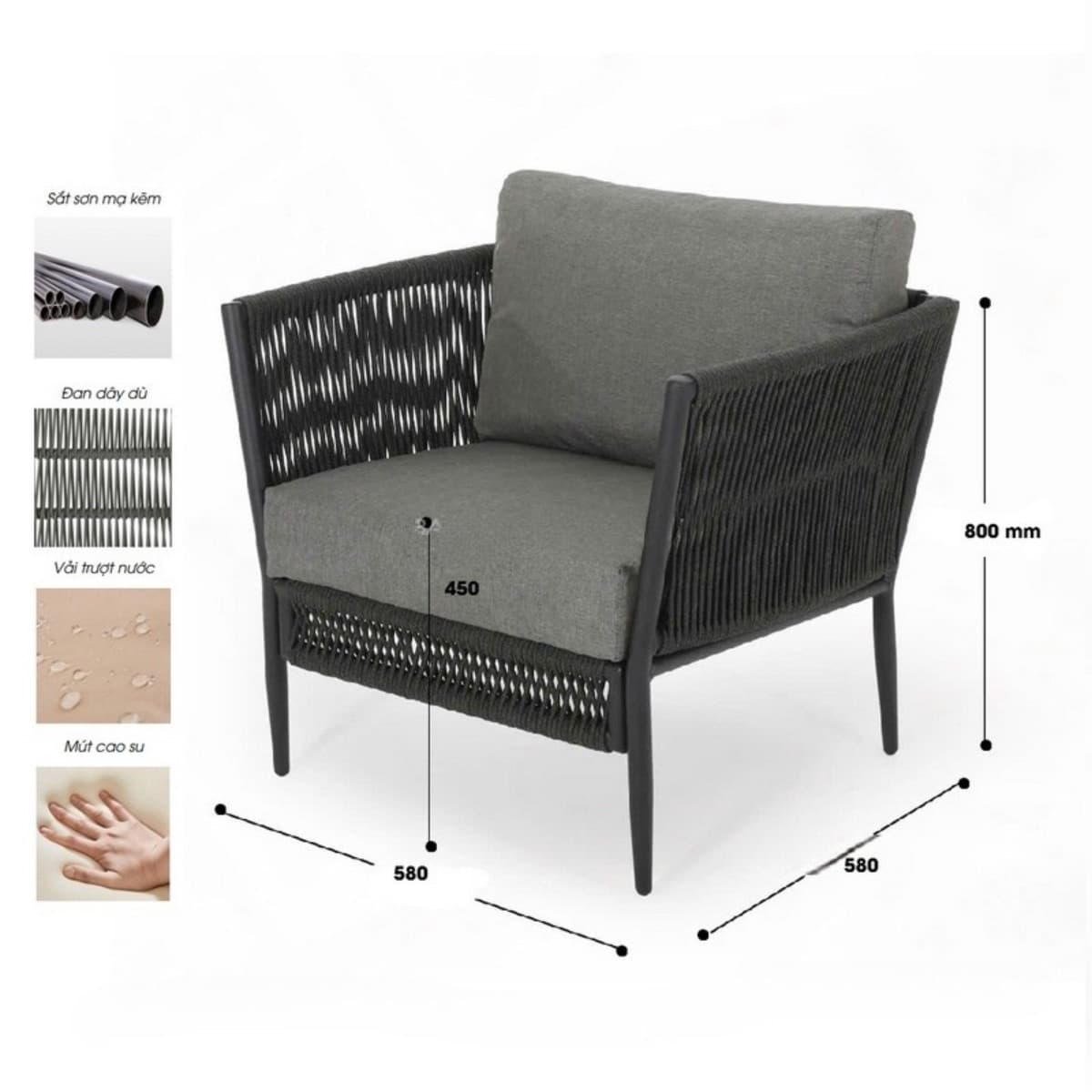 Ghế Sofa Giá Tốt Ngoài Trời SF26 - ảnh 2