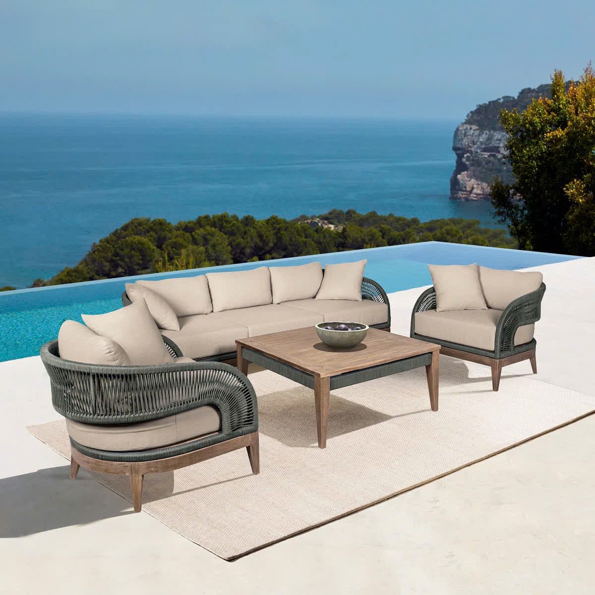 Sofa Ngoài Trời Đan Dây Giá Tốt – SF07 - ảnh 5